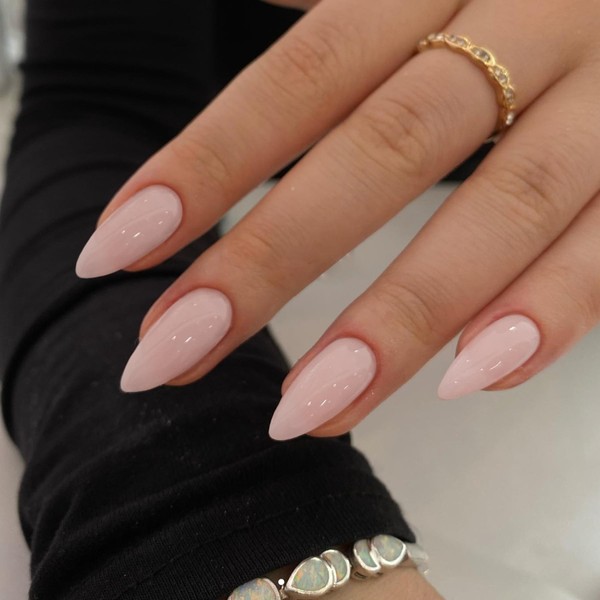 Dusty Pink Press on Nails Medium Almond Fake Nails Press