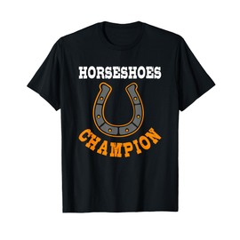 Horseshoes Champion Pitching Horse Lover Ferrier T-Shirt