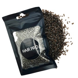 HairPro Extension Italian Keratin Granulated Glue Beads - Transparent Brown #4.1 - For Hair Extensions & Fusion I-Tip Extensions (50 g)