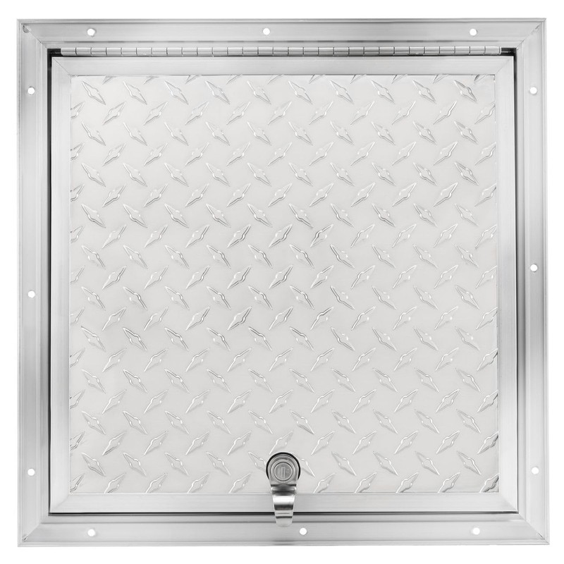 Tough Grade Aluminum Diamond Plate Compartment Door with Lock |