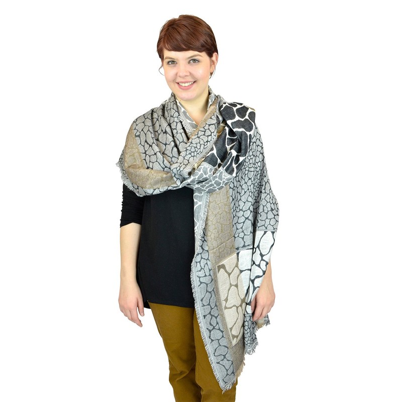 Belle Donne Pashmina Women Scarf Soft Wrap Shawl Animal Print