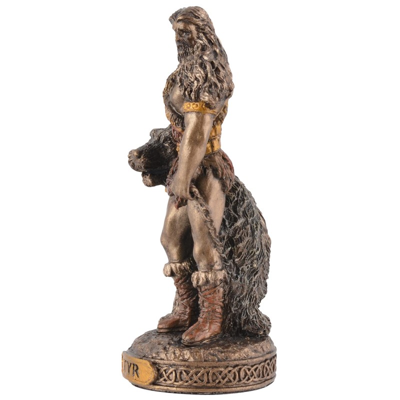 Veronese Miniature Figurine Germanic God Tyr Bronze Hand-Painted