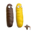 MORAINJAY 2Pcs Yellow and Coffee Fake Poo Stress Relief Ball,Stretchy Stress Relief Toy for Men Women,Joke Prank Present Party Bag Fillers for Girls Boys,Christmas Stocking Filler for Teen Kids