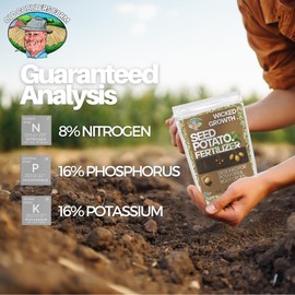 Seed Potato Fertilizer-Enhanced Root Development & Yield Boost-Eco-Friendly, Slow-Release Nutrients for Robust Potato Growth, Ideal for Home Gardening by Old Cobblers Farm (5/10/15/20 lbs) (5 lb)