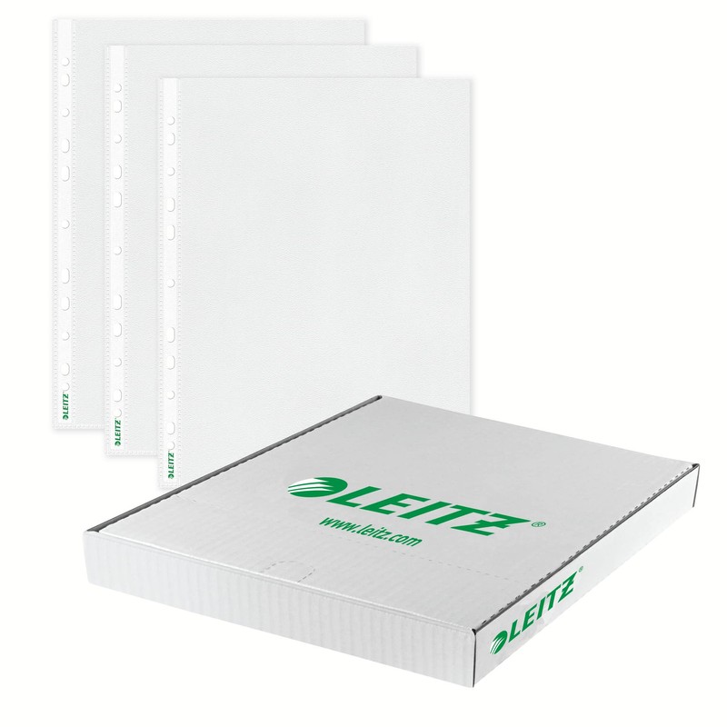 leitz Esselte Heavy Duty Plastic Sleeves-a5-Grained Plastic