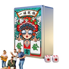 Mahjong Playing Cards - /Set Mahjong Playing Cards | Thicken Chinese Mahjong Poker, Waterproof Large Print Handheld Poker, Chinese Mah Jongg Playing Cards for Festival