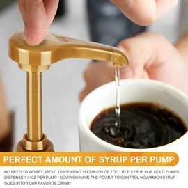 12 Pcs Syrup Pump, Yellow Pump with 20 Pcs Red Lid, Pumps For Syrup Bottles - Fits 750ml Bottles, Pumps for Skinny Syrup Bottles, Syrup Pump Dispenser for Drinks, Dessert, Tea