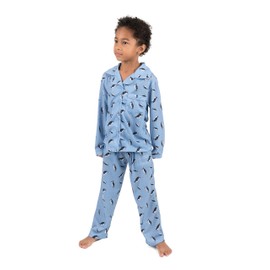 Leveret Kids Pajamas Flannel Pajamas Boys & Girls 2 Piece Christmas Pajama Set Penguin 6 Years