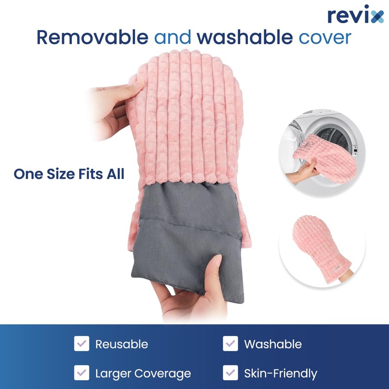 REVIX Microwavable Heating Mittens for Hands and Fingers, Heated Mittens