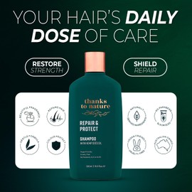 thanks to nature Repair and Protect Shampoo 500 mL - Shampoo for Women with Hair Protecting Formula