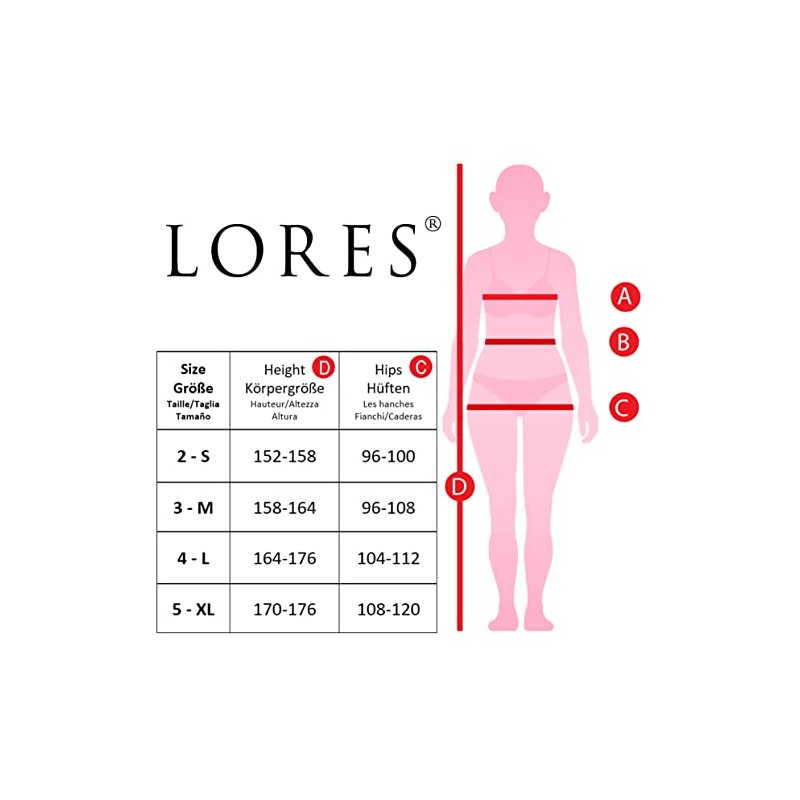 LORES Satin Womens Tights 100 Denier Thick Shiny Look Plain