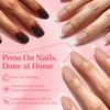 Uñas postizas francesas - Forma almendrada mediana puntiaguda, 15 tamaños,