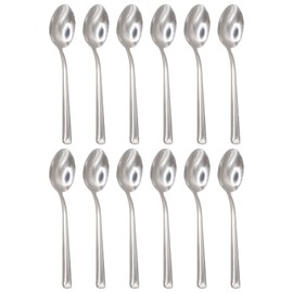 Argon Tableware Tondo Stainless Steel Teaspoons - 14cm - Pack of 12 - Silver Tea Spoons High Polished Metal Spoons Dishwasher Safe 12-Piece Tea Coffee Sugar Spoon Cutlery Set
