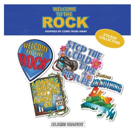 Coloring Broadway - Come from Away Inspired Stickers (Set of 4) “Welcome to The Rock” Collection, Broadway Musical Merchandise, Die-Cut & Bubble Free Vinyl, Ideal Gift for Theatre Lovers