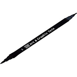 ZIG Art and Graphic Twin Tip Brush Marker Pen 036 Deep Blue