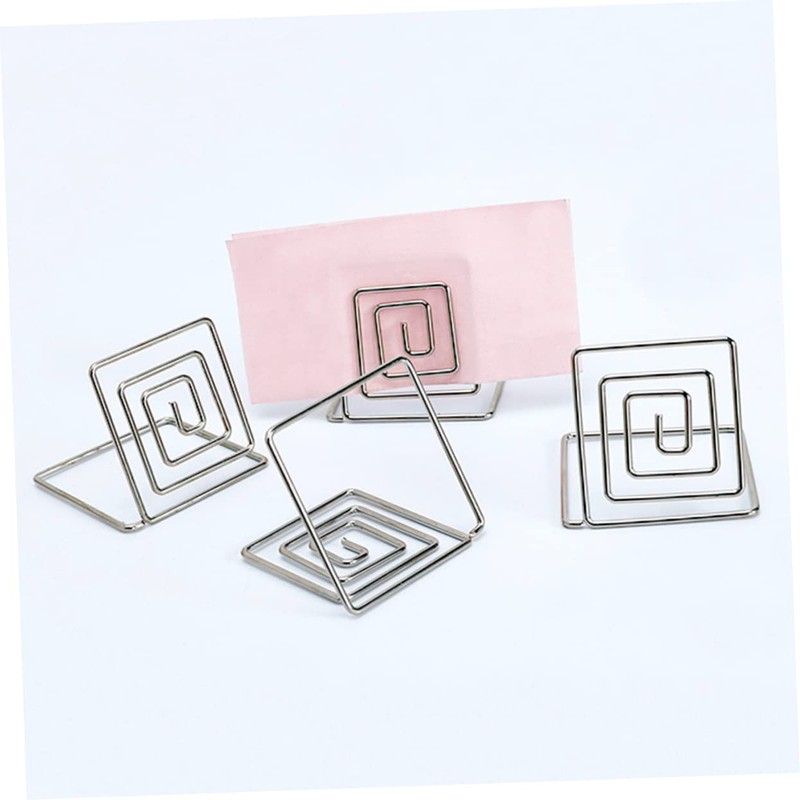 CAXUSD 20pcs Square Memo Holders for Wedding Banquet Elegant Place