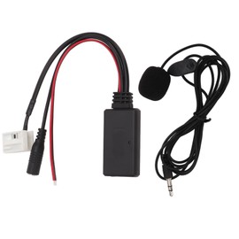 12 Pin AUX Adapter Hands Free Microphone Kit Wireless Bluetooth Replacement for Peugeot 307 408 508