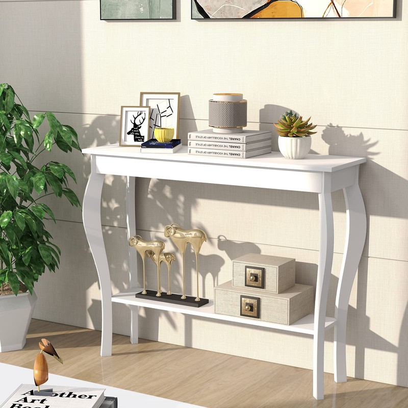 ChooChoo Narrow Console Table, Chic Accent Sofa Table, Entryway Table,