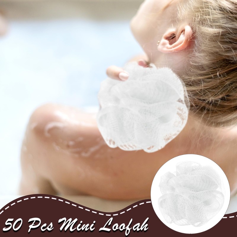 Suttmin 50 Esponjas de Baño Mini Esponja de Ducha de