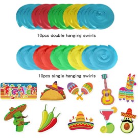 Fiesta Colgante Decoraciones, 30 Piezas Fiesta Mexicana, Suministros de Fiesta Mexicano, Decoración de la Fiesta Mexicanas Decoración de la Festa