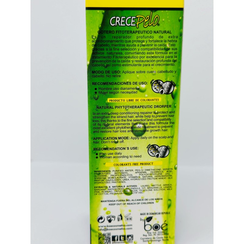 Natural Phytotherapeutic Hair Growth Dropper – 4.25 oz – Intensive