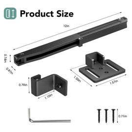 Barn Door Soft Close Hardware Kit,Barn Door Buffer Damper Stopper is Suitable for Most Flat Track Sliding Door Systems.Supports Doors Weighing 88-132 lbs,No Hole Installation (Black 4pcs)