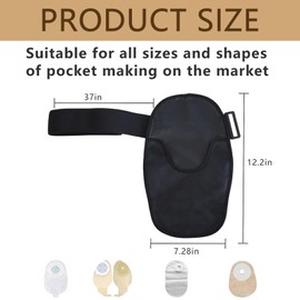 One Piece Soft Ostomy Bag Cover Adjustable Colostomy Bag Covers Brethable Invisible Hiding Ostomy Shower Cover Stretchy Colostomy Bag for Women Men