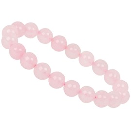 ELEDORO PowerBead Ladies Bracelet, String Gemstone Beads, 10 mm x 17-18 cm, pink