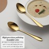 Berglander Gold Soup Spoons, 12 Pieces, Titanium Gold-Plated Stainless Steel