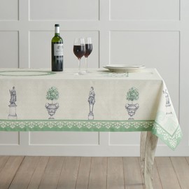 Maison d' Hermine Tablecloth 100% Cotton 140x230cm Washable Square Table Cover Decorative Easter Tablecloths for Dining, Buffet Parties & Camping, Jardin Du Roy - Spring/Summer
