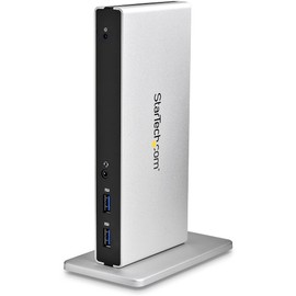 StarTech.com Dual Monitor USB 3.0 Docking Station w/ DVI to VGA & HDMI Adapters, 5x USB 3.0 & Audio - Vertical DVI Dock for Mac & Windows (USB3SDOCKDD)