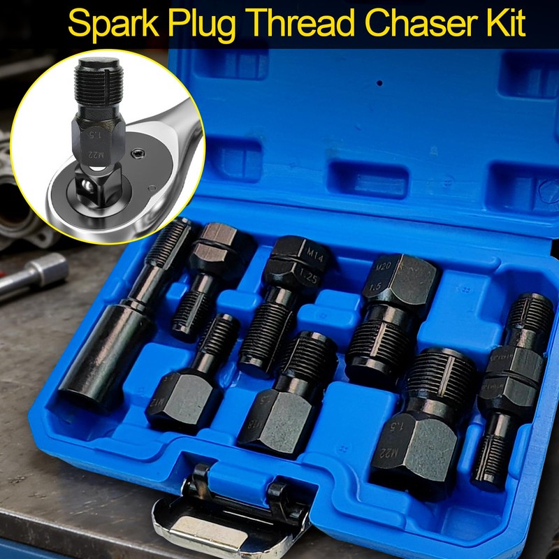 Jingwin Spark Plug Thread Chaser Kit, Oxygen Sensor Thread Chaser