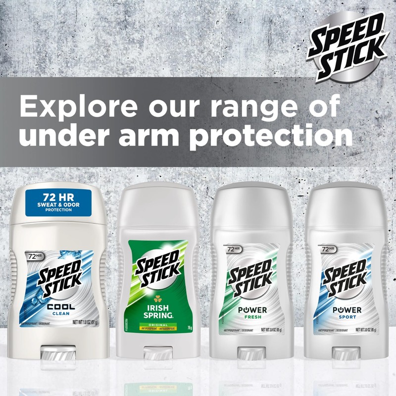 Speed Stick Power Antiperspirant Deodorant for Men, 72 HR Sweat