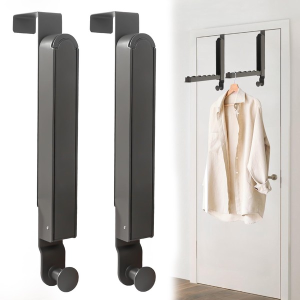 GOSHIES Foldable Door Coat Rack, Pack of 2, Foldable Door