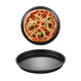 8" Round Baking Pan Baking Sheet Nonstick Bakeware Oven Tray Pizza Container Pie Pancake Mold Carbon Steel Dishwasher-Safe Freezer-Safe Non-Toxic Teflon Coating Home Kitchenware