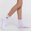 Women Cute Pilates Socks Grip Crew Yoga Socks Cherry Pattern