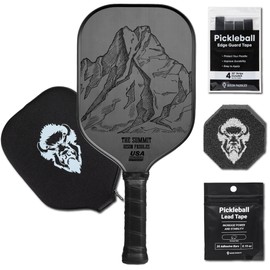 Carbon Fiber Pickleball Paddle - Raw Toray T700 Surface Provides Maximum Ball Spin | Elongated or Widened Pickleball Racket Shapes Available - Paddle Customization Kit Included