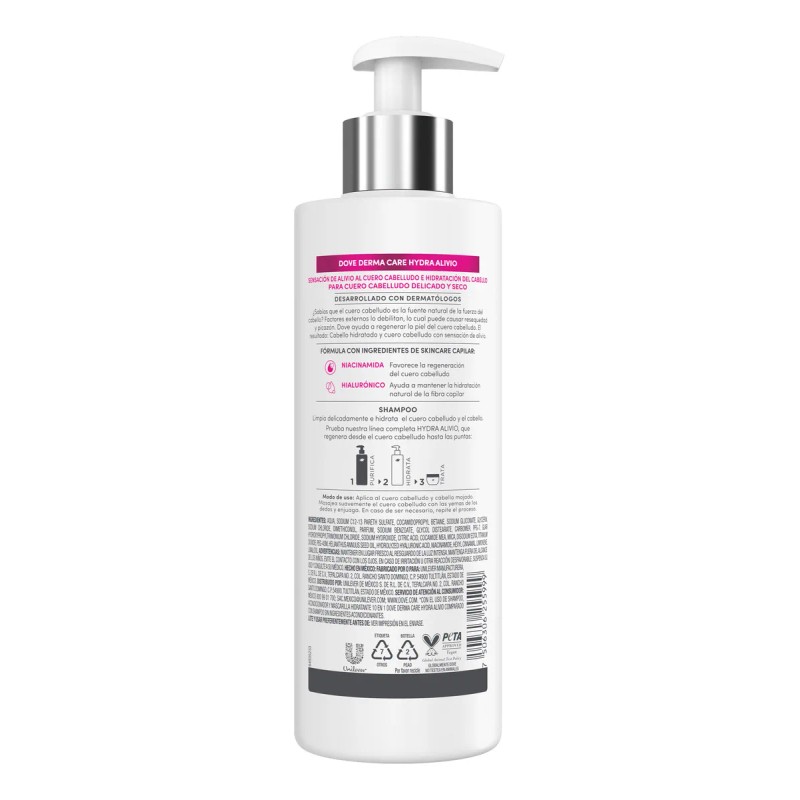 Shampoo Dove Derma Care Hydra Alivio 400 ml