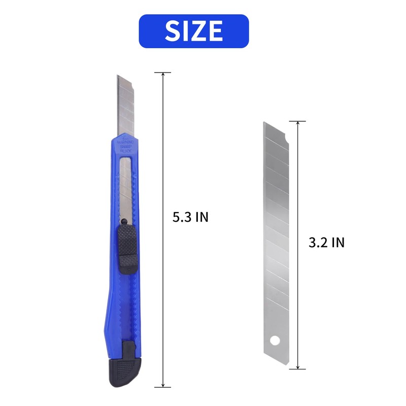 4 Pack Box Cutter Utility Knife, Mini Box Cutters Retractable