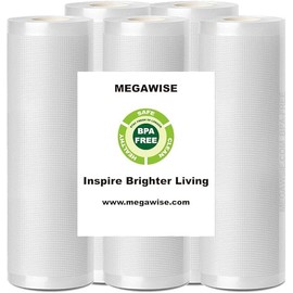 MEGAWISE Vacuum Sealer Bags (11''x 14''-100pcs) for Food Freshness Preservation, BPA Free Vacuum Storage Bags for Food or Sous Vide, Seal a Meal,Double-Sided Texture, Double Lock Freshness (100 count)