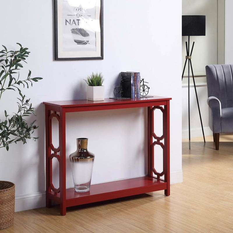 Convenience Concepts Omega Console Table, Cranberry Red