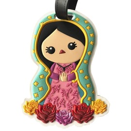 Identificador De Maleta PVC Muñeca Virgen Lupita Accesorio De Viaje BY MEXICO
