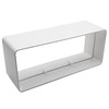 Kair Rectangular Straight Connector 220mm x 90mm Flat Pipe Joint