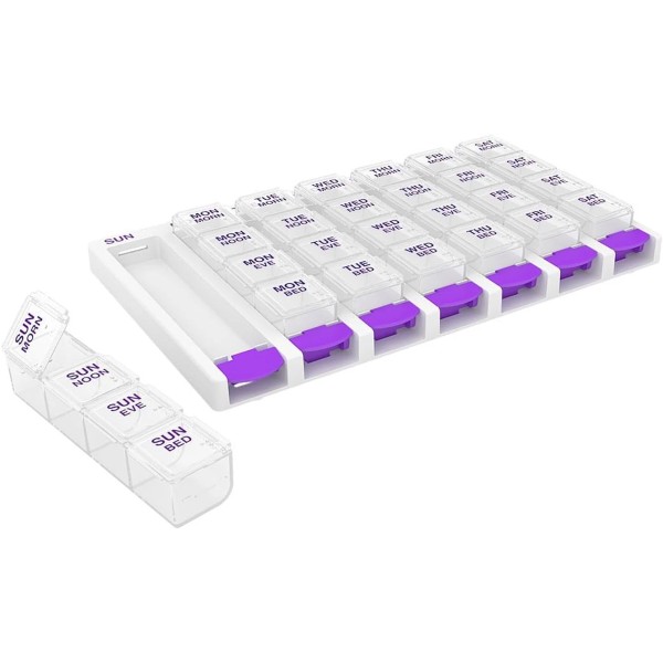 Apothecary Products, LLC 7-Day Pill Organizer 4 Times a Day