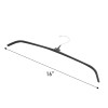 SSWBasics Rubberized Hangers - Black Metal - 16 inch -