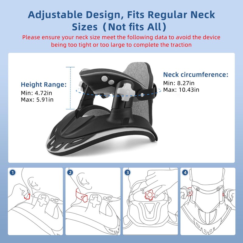 Neck Stretcher Cervical Traction, Adjustable Cervical Neck Traction Device, Neck
