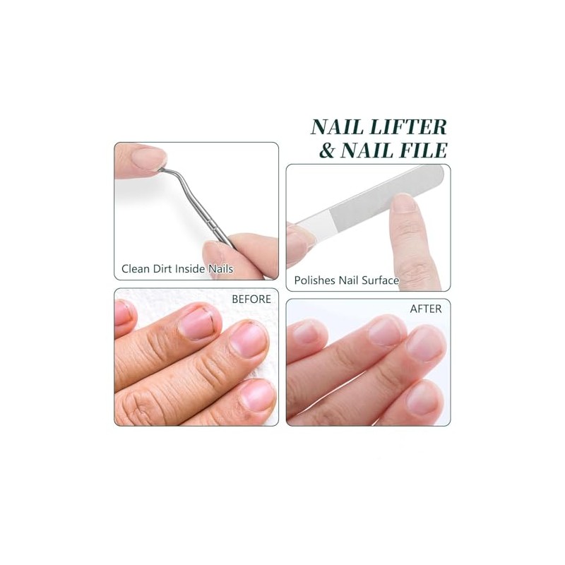 Cortaúñas Biselado, 2 PCS Manicura de pico de águila Nail