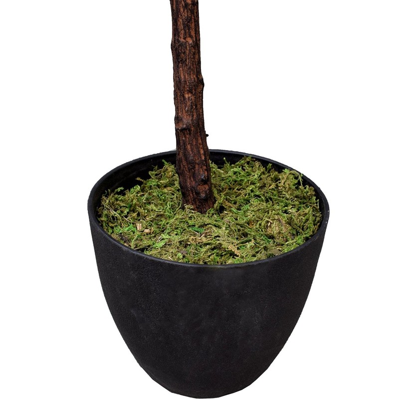 5'6" Real Touch Fiddle Leaf Fig Silk Tree w/Pot -34