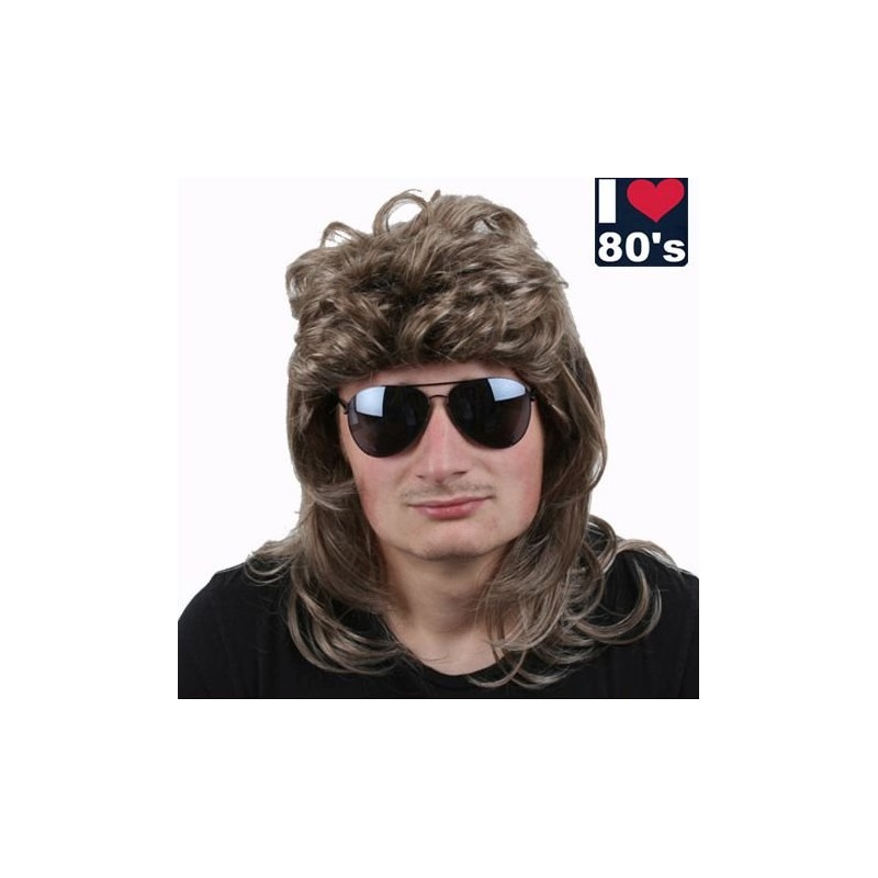 Unbekannt 80s Mullet Men's Wig Blonde Carnival Accessories