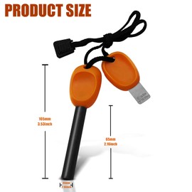 1 Pcs Fire Starter Kit Flint and Steel Survival Fire Steel Outdoor Emergency Survival Tool for Travelling Camping Hiking (2PC)